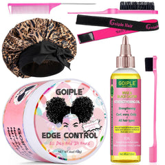 Edge Control Wax for Women Strong Hold Non-greasy, Edge Wax Styling Gel for Black Women Hair No Flaking, White Residue, Shine and Smooth Strawberry Scent 4oz
