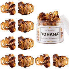 YOHAMA 10 pcs Hair Clips Medium Small 1.57 Inch Octopus Claw Clips 4cm Medium Jaw Clips Durable Strong Grip for Women Girls Thick Hair.
