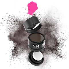 Sevich Hairline Powder，Instantly Conceals Hair Loss, Root Touch up Powder, Hair Shadow Toppers for Women & Men, Touch Up for Thinning Gray Hair, Windproof & Sweatproof, Black