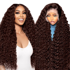 LZGYE 28inch Chocolate Brown Wig Human Hair 7x5 Brown Glueless Wigs Human Hair Pre Plucked Pre Cut Dark Brown Lace Front Wigs 220 Density Chocolate Closure Wigs Human Hair For Women