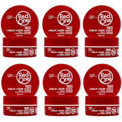 RedOne Aqua Hair Wax Maximum Hold Full Force Hair Gel, 150ml (6 pack) RED