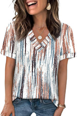 WIHOLL Womens Summer Tops Short Sleeve Basic Casual V Neck T Shirts Trendy Fashion 2025