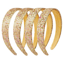 Headbands for Girls Women Glitter Rainbow Headband Women Girls Sparkly Pink Headband Gold White Hair Band for Girl Headbands Bling Head Bands Hair Accessories for Party Holiday Back to School