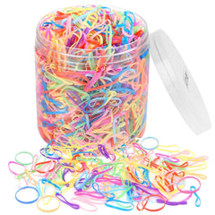 AHIER 2000PCS Clear Elastic Hair Bands, 2mm in Width and 30mm in Length Hair Ties, Disposable Hair Holders, Ideal for Long or Short Hair, Daily Hairdos, Unisex, All Ages, 2E+3 Count