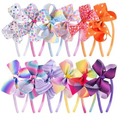 SIQUK 12 Pieces Bow Headbands for Girls Headband with Ribbon Bow Boutique Grosgrain Headbands, 12 Colors