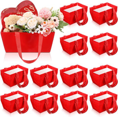 Glenmal 72 Pcs Baskets for Gifts Waterproof Empty Kraft Basket Bulk with Handles 9.8 x 6.5 x 4.3'' Gift Basket Empty to Fill for Wedding Party Christmas Valentines(Orange)