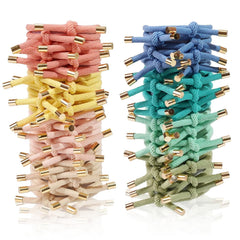 40 PCS Elastics Knotted Hair Ties for Women, Adjustable No Damage Ponytail Holders for Women Girls, 5MM Rubber Bands for Hair, 4 Colors