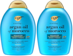 OGX Renewing + Argan Oil of Morocco Shampoo, Damage Repairing Shampoo & Argan Oil to Help Strengthen & Repair Dry, Damaged Hair, Paraben-Free, Sulfate-Free Surfactants, 13 fl. Oz