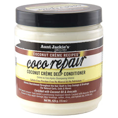 Aunt Jackie's Coconut Crème Recipes Curl Boss Coconut Curling Hair Gel for Natural Curls, Coils and Waves, 15 oz