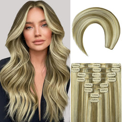 Clip in Hair Extensions Real Human Hair, 26 Inch 130g, 1B Natural Black, Invisible Seamless Straight Remy Human Hair Clip in Extensions for Women 8pcs Per Set with Double Weft