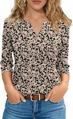 FreshNight 3/4 Lenght Sleeve Womens Tops Summer Tops for Women V Neck Blouses Dressy Casual 2025 Trendy