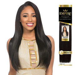 Sensationnel Empire yaki human hair - Tangle Free Weaving for Quick Weave and Sew in Styles for Faux Highlights and Fauxmiddlepart Leave Out - 1 Pack (14 inch, 1B OFFBLACK)