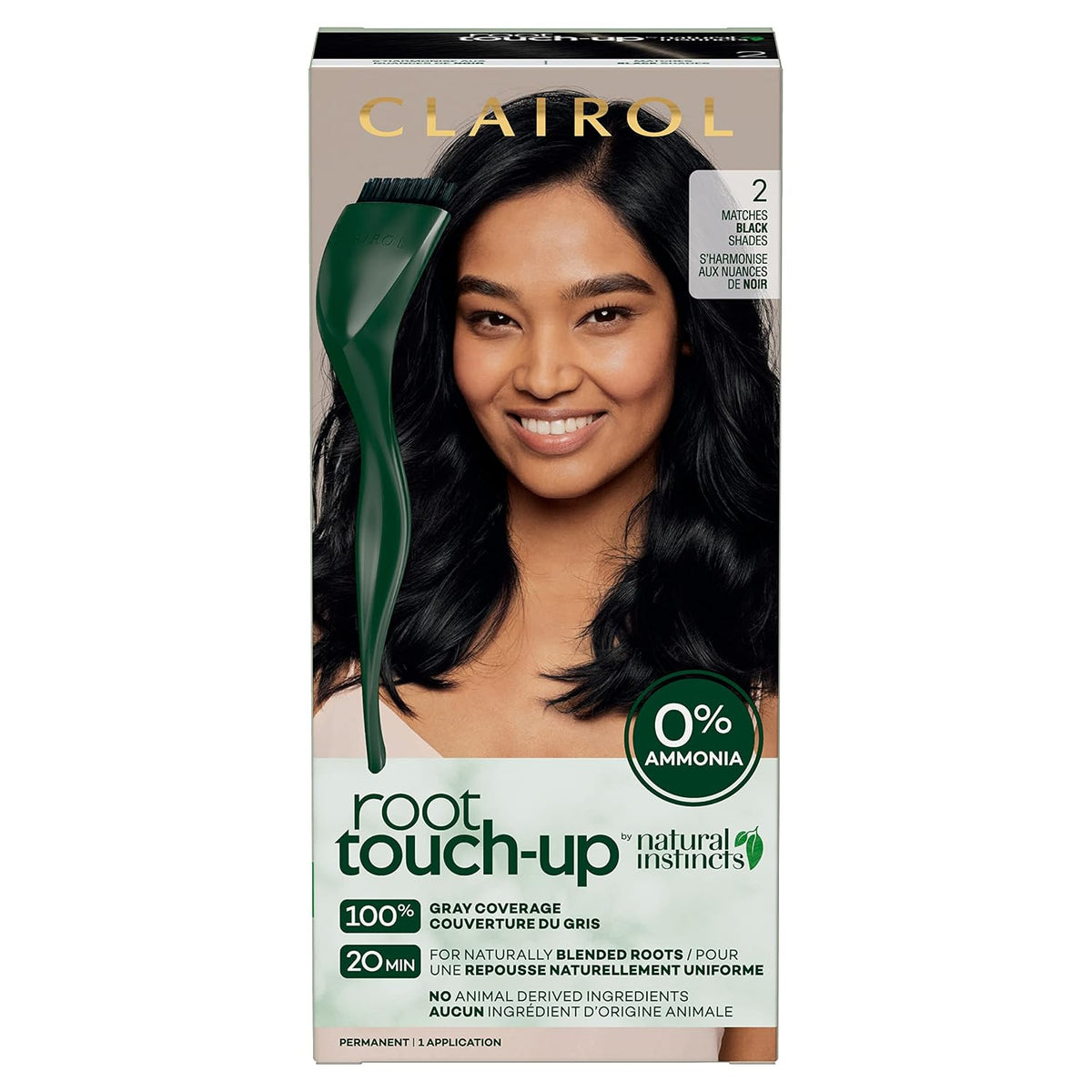 Clairol Root Touch-Up by Natural Instincts Permanent Hair Dye, 4 Dark Brown Hair Color, Pack of 1