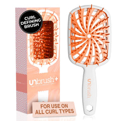 FHI Heat UNbrush Plus — Curly Hair Brush for Gentle & Effective Detangling on Wet or Dry Fragile Hair Types — Detangler Brush w/ 84 UltraFlex Bristles, Ultra-light, Vented, Anti Static Hairbrush