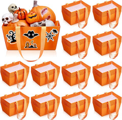 Glenmal 72 Pcs Baskets for Gifts Waterproof Empty Kraft Basket Bulk with Handles 9.8 x 6.5 x 4.3'' Gift Basket Empty to Fill for Wedding Party Christmas Valentines(Orange)