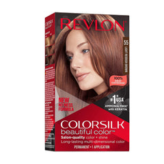 Revlon Colorsilk Beautiful Color Permanent Hair Color, Long-Lasting High-Definition Color, Shine & Silky Softness with 100% Gray Coverage, Ammonia Free, 054 Light Golden Brown, 1 Pack