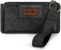 X Wrangler Cow Print Wallet for Women Ladies Female Card Cases & Money Organizers Wristlet with Wallet Large Clutch with Coin Purse Smooth Zipper and Rfid Lining