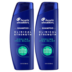 Head & Shoulders Clinical Dandruff Shampoo Twin Pack, Prescription Strength, Oil & Flake Control, Seborrheic Dermatitis Relief, Citrus, 13.5 Fl Oz Each (Set of 2)