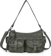 Angel Kiss Hobo Purses for Women Crossbody Shoulder Bag Ladies Multi Pocket Handbags with Adjustable Shoulder Strap