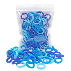 100 Pack Nylon Small Hair Ties Seamless Ponytail Holder Toddlers Girls' Hair Elastics (black and white)