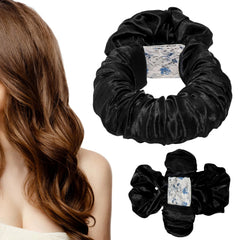 Heatless Hair Curler, Hair Curlers Overnight to Sleep In, Heatless Curling Scrunchie for Women Soft Silk Lazy Rollers Headband for Long Hair Overnight (Brown, 1PCS)