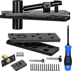 Hidden Pivot Hinge,600Lbs Load-Bearing Thickened Solid Steel - Heavy Duty 360° Swinging Murphy Door kit for Secret Doors, Bookcase, Murphy & Shelf Doors