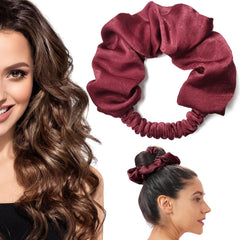Heatless Curling Scrunchie, Heatless Hair Curler to Sleep In, No Heat Curls for Long Hair, Soft Sleep Hair Roller (Light Grey)