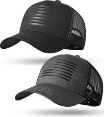 American Flag Trucker Hat Baseball Cap Snapback Fitted Hats for Men Women Snap Closure Design Breathable Mesh Side Durable