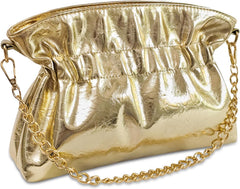 KKXIU Evening Handbag for Women Formal Clutch Purse with Removable Chain Strap Soft Wedding Crossbody Clutch