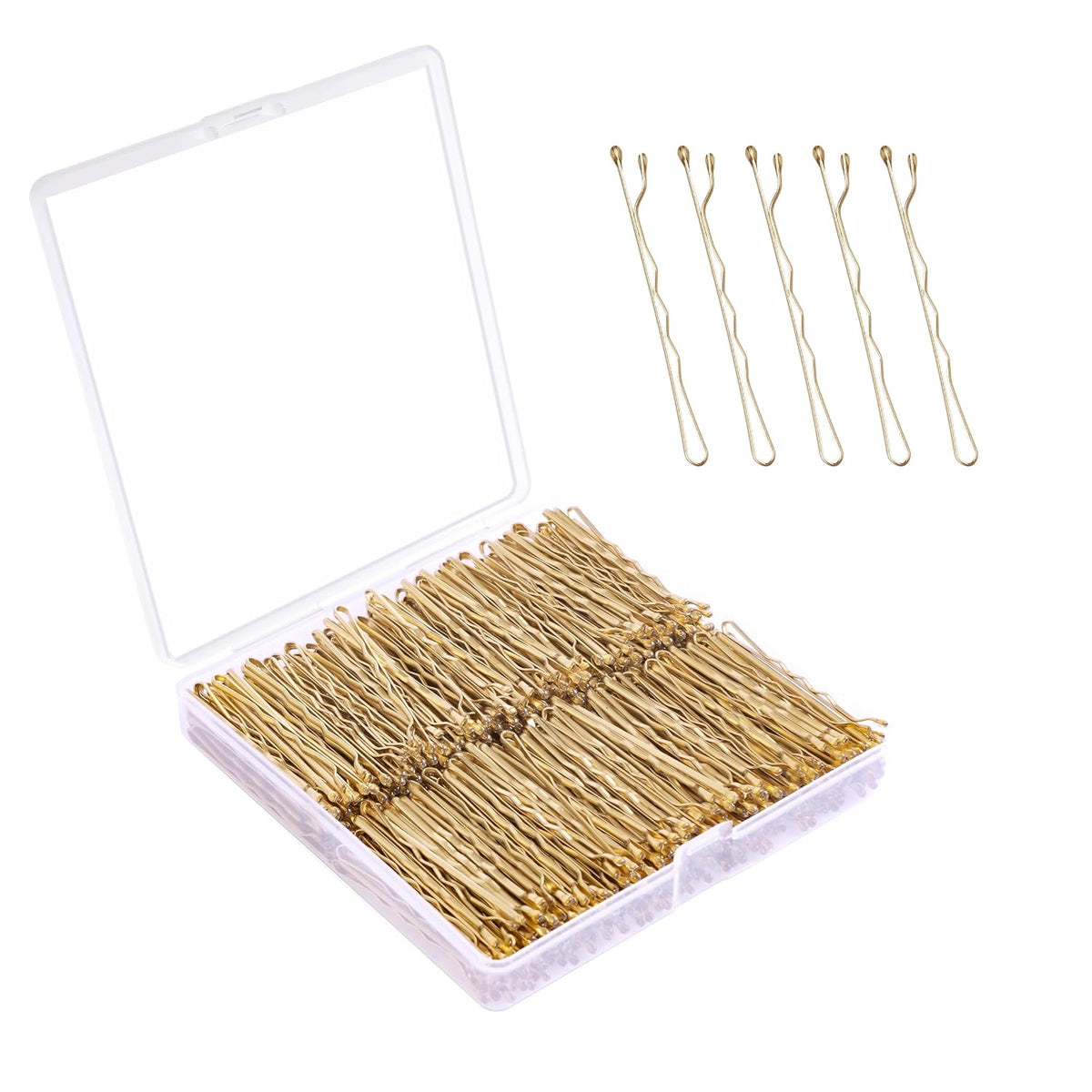 Bobby Pins 360 Pcs Brown Blonde Black Hair, 2 Inch Premium Secure Hold, Bulk with Storage Box, Women & Girls Styling
