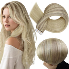Full Shine Tape in Hair Extensions Human Hair 18Inch Remy Tape ins Human Hair Extensions Color 1 Jet Black Fashion Extension, Seamless Silky Straight Skin Weft 20Pcs 50G Add Length for Wedding