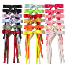 LFOUVRE Hair Accessories: Bow Clips, Tassel Ribbons, Bowknot Barrettes with Long Tails for Women and Girls