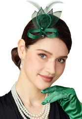 BABEYOND Fascinator Hair Clip for Women - Tea Party Kentucky Elegant Chic Mesh Feather Flower Bridal Wedding Headpiece