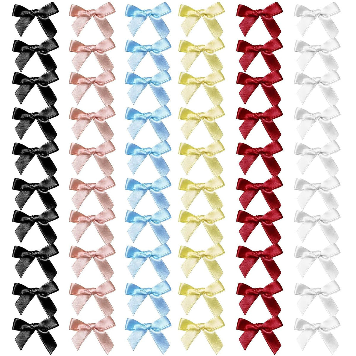 YONOY 60Pcs Mini Cute Bow Hair Clips for Women Girls,Small Hair Clips Solid Color Hair Ribbon Alligator Clips Barrettes Pins Metal Y2kHair Accessories