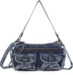 Angel Kiss Hobo Purses for Women Crossbody Shoulder Bag Ladies Multi Pocket Handbags with Adjustable Shoulder Strap