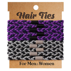 EasYoung 10pcs Braided Hair Ties for Thick, Curly Hair - No Crease Coils for Men's Buns & Women's Long Hair