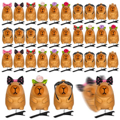 12 Pcs Capybara Hair Clips, Cute Capybara Clip for Hair, Festival Rave Sprouts for Womens Party Props Gift