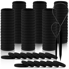 150PCS Hair Ties, IKOCO Cotton Small Hair Ties for Little Girls, Baby and Kids, Colorful Seamless Ponytail Holders