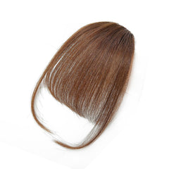 100% Human Hair Clip in Bangs,Women Air Thinning Curtain Flat Natural Black Bangs, Natural Curved Wispy Bangs,Real Human Hair Faux fake Bangs(Wispy Bangs,Natural Black)