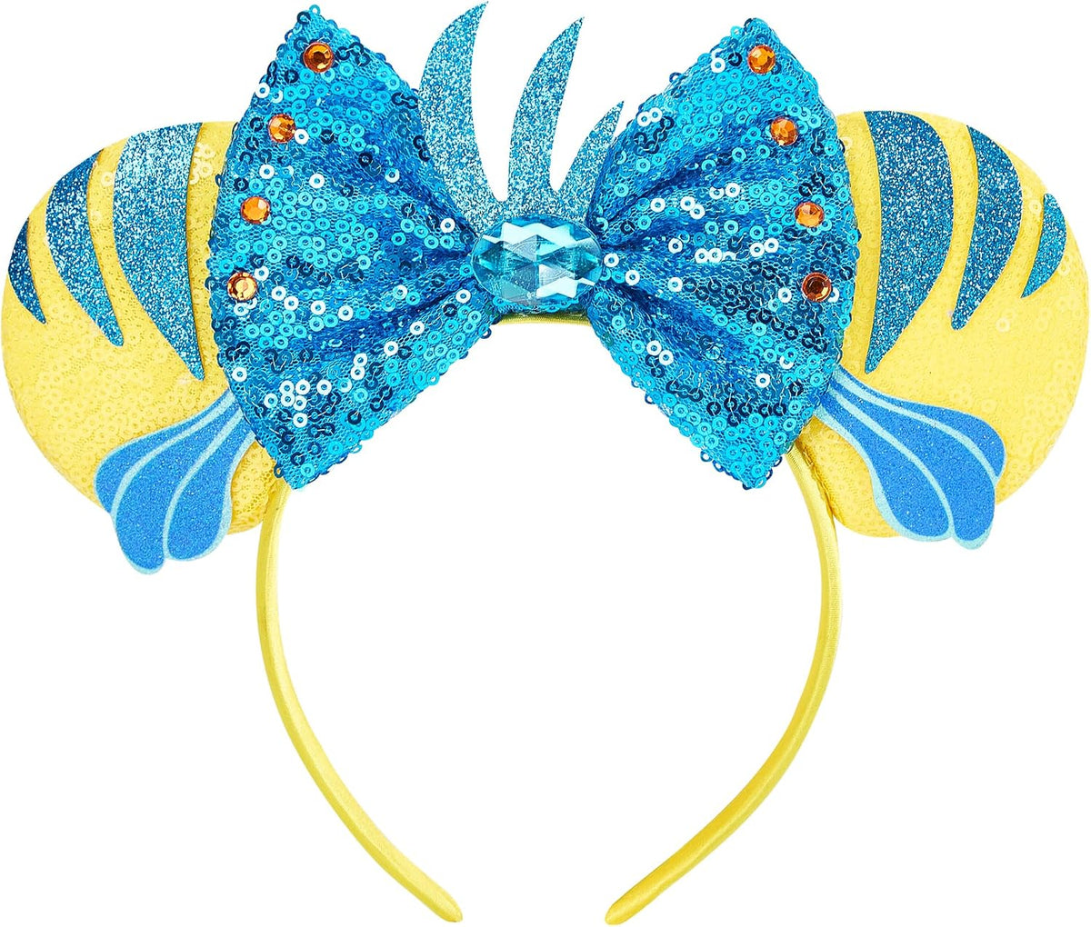 Mouse Ear Headbands,Sparkle Mouse Ears Headband for Women Girls Cartoon Princess Costume Cosplay Decoration(belle)