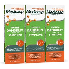 Medicasp Coal Tar Anti-Dandruff Shampoo, Alleviates Symptoms from 1st Wash, Treats Psoriasis, Seborrheic Dermatitis & Itchy Dry Scalp, Fights the Root Cause of Dandruff, Flakes Shampoo, 6 fl oz