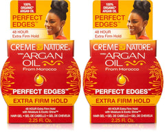 Creme of Nature with Argan Oil From Morocco Perfect Edges Hair Gel, 24 Hour Hold with Moisture and Exotic Shine, Dark Brown, 2.25 Oz (Pack of 1)