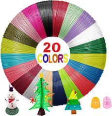 Yungden 40 Colors 3D Pen Filament Refills, 1.75mm PLA 3D Pencil Printing Threads, Each 10 Feet, Total 400 Feet, Compatible with SCRIB3D, MYNT3D and PIKA3D Pens