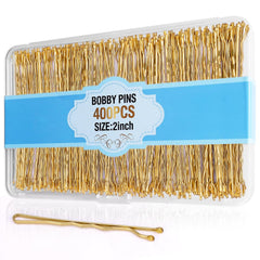 400Pcs Bobby Pins Brown, Cyluer Bobby Pin, 2 Inch Premium Bobby Pins Secure Hold & Pain Free For Women Girls and Kids, Invisible Wave Hair Pins Bulk With Storage Case, Suitable For Various Hairstyles