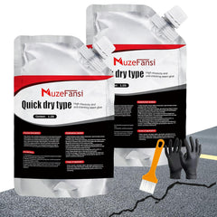 Asphalt Crack Filler, Crack Repair Sealant, Driveway Crack Sealer for Asphalt & Blacktop, Fast-Drying, Weather-Resistant, Easy to Apply Pavement Repair Sealant(4 Pcs,4.4LB)