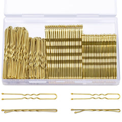 TsMADDTs Bobby Hair Pins Kit, 200PCS U Shaped Bobby Pins Black for Women, Ballet Buns with Box, 2.4IN and 2IN