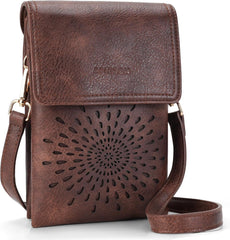 APHISON Small Crossbody Bags for Women Trendy, Leather Phone Wallet Purses Handbags Card Slots with Adjustable Strap