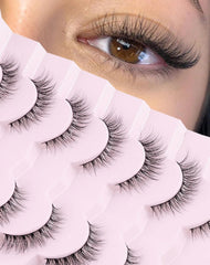 Natural Looking False Eyelashes Wispy Lashes Natural Eyelashes Natural Look False Lashes Wispy Eyelashes Fake Lashes Strip Lashes Flared-04