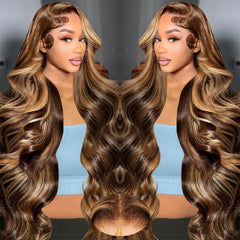 Chocolate Brown Lace Front Wig Human Hair 7x5 Brown Loose Deep Wave Wig 200% Density Brown Human Hair Wig 24 Inch Glueless Wigs Human Hair Pre Plucked Pre Cut #4 Dark Brown Wigs for Black Women