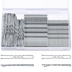TsMADDTs Bobby Hair Pins Kit, 200PCS U Shaped Bobby Pins Black for Women, Ballet Buns with Box, 2.4IN and 2IN